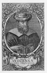 Porträt von Avicenna (Ibn Sina) (980-1037) beim Lesen